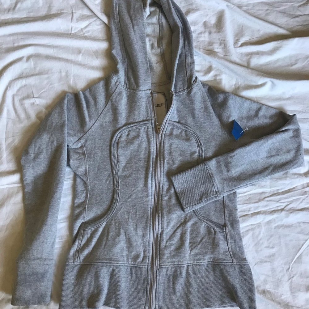 Hooded zippered lightweight jacket xs